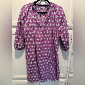 Caryn Lawn Purple Pippi leaf dress